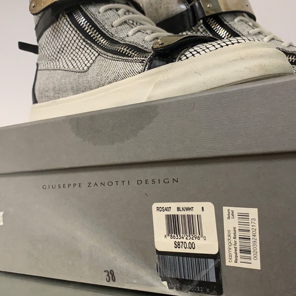 Authentic Giuseppe Zanotti Mesh-Print High-TopS - Picture 9 of 11